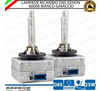 COPPIA LAMPADE XENON D8S 25W 12V SPECIFICHE SUZUKI BALENO 6000K BIANCO GHIACCIO