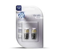 Coppia Lampadine Blister 2x LED L113 BAY15d 21xSMD2835 bianco
