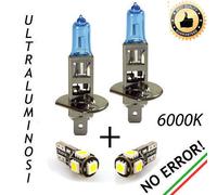 COPPIA LAMPADINE H1 EFFETTO XENON + COPPIA LUCI DI POSIZIONE 5 LED T10 CANBUS