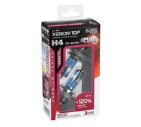 COPPIA LAMPADINE LAMPADE H4 ALOGENE 60/55W XENON TOP LUCE BIANCA OMOLOGATE