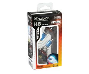 coppia lampadine h8 lampada alogena xenon ice pilot 35w luce fanale auto 5000k
