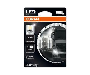 Coppia lampadine LED 24V BA9s T4W 1W 4000K Osram LEDriving