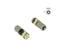Coppia Lampadine Led Canbus T4W BA9S Piedi Dritti 15 Smd 4014 Bianco No Errore