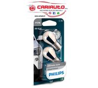 Coppia Lampadine PY21W Per Freccia Arancio Philips 12V 21W Arancio 12496SVB2