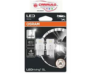 Coppia Lampadine W21/5W T20DC 12V Bianco 6000K 7515DWP-02B