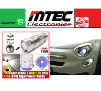 COPPIA LED DIURNE POSIZIONI FIAT 500X POSIZIONI BA15S CANBUS 1156 P21/5W 12V 21W