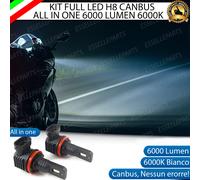 COPPIA LED H8 6000K CANBUS 6000 LM PER ANABBAGLIANTI PIAGGIO X10 2011-2014