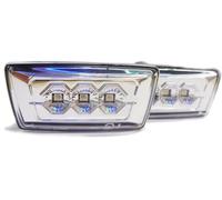 Coppia LED Lato Repeater Indicator Cromo Trasparente Per Opel Corsa E 14-On