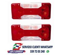 COPPIA LENTI FANALI POSTERIORI BIANCO/ROSSO PER IVECO DAILY DAL 2006 CASSONATO
