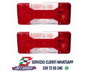 COPPIA LENTI FANALI POSTERIORI BIANCO/ROSSO PER IVECO DAILY DAL 2006 CASSONATO