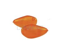 COPPIA LENTI VETRI FRECCE ANTERIORE ARANCIONE LATERALI PIAGGIO NRG EXTREME RP289