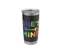 Coppia lesbica Lei è mia Io sono la sua corrispondenza LGBT Pride Bicchiere termico in acciaio inox doppia parete
