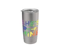 Coppia lesbica Lei è mia Io sono la sua corrispondenza LGBT Pride Bicchiere termico in acciaio inox doppia parete