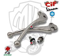 COPPIA LEVE CROMATE FRENO FRIZIONE VESPA PX 125 150 200 ARCOBALENO