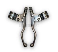 COPPIA LEVE FRENO-FRIZIONE LUSITO MOTO-ENDURO-CROSS-CICLOMOTORE D’EPOCA CROMATE