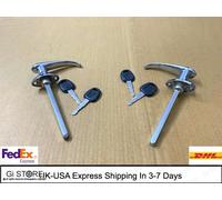 Coppia leve maniglia porta cromate per Jeep CJ7 1976-80 con porte completamen...