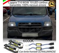 COPPIA LUCI DI POSIZIONE 10 LED FIAT DOBLO' FINO AL 2004 T10 W5W CANBUS