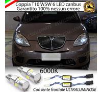 COPPIA LUCI DI POSIZIONE 6 LED CON LENTE LANCIA YPSILON 843 + SPEGNI SPIA