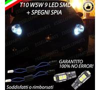 COPPIA LUCI DI POSIZIONE 9 LED GRANDE PUNTO T10 W5W + SPEGNI SPIA 100% No ERROR