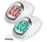 COPPIA LUCI DI VIA FANALI A LED BASSO CONSUMO IN ABS BIANCO FINO A 12 MT NAUTICA
