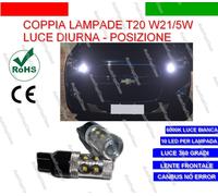 COPPIA LUCI DIURNE DRL 10 LED CREE T20 CHEVROLET CAPTIVA RESTYLING 6000K CANBUS