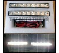 COPPIA LUCI DIURNE KIT DRL 2 x 4W 8 LED AUTO FARI per Toyota Hiace Hilux Verso