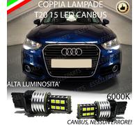 COPPIA LUCI DIURNE POSIZIONE DRL 15 LED T20 W21W CANBUS AUDI A1 PRE RESTYLING