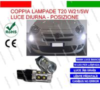 COPPIA LAMPADE T20 10 LED W21/5W DIURNE POSIZIONE OPEL VIVARO C 6000K CANBUS