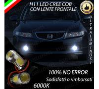 COPPIA LUCI FENDINEBBIA H11 LED CREE COB CANBUS HONDA ACCORD MK7 6000K