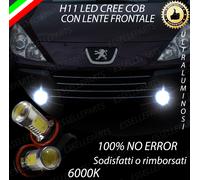 COPPIA LUCI FENDINEBBIA H11 LED CREE COB CANBUS PEUGEOT 307 RESTYLING 6000K