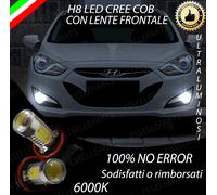COPPIA LUCI FENDINEBBIA H8 LED CREE COB CANBUS HYUNDAI I40 NO ERRORE