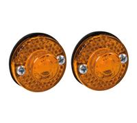Coppia luci ingombro a 1 Led, 24V - Arancio