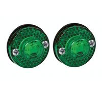 Coppia luci ingombro a 1 Led, 24V - Verde