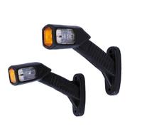 Coppia Luci LED Ingombro Posteriori Cornetto Destro Sinistro E9 12V 24V Gambe in Gomma Montaggio Esterno Arancio Rosso Bianco