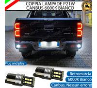 COPPIA LUCI RETROMARCIA 15 LED P21W BA15S CANBUS PER EVO CROSS 4 6000K BIANCO