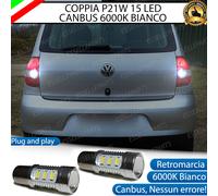 COPPIA LUCI RETROMARCIA 15 LED P21W BA15S CANBUS VOLKSWAGEN FOX NO ERROR