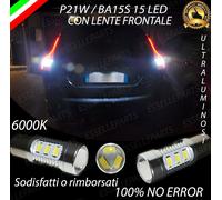 COPPIA LUCI RETROMARCIA 15 LED P21W BA15S CANBUS VOLVO XC90 6000K NO ERROR