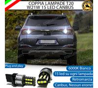 COPPIA LUCI RETROMARCIA 15 LED T20 CANBUS DR 5.0 50 6000K NO ERROR