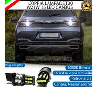 COPPIA LUCI RETROMARCIA 15 LED T20 CANBUS PER SPORTEQUIPE 5 6000K NO ERROR