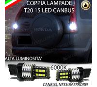 COPPIA LUCI RETROMARCIA 15 LED T20 W21W CANBUS HONDA CR-V II 6000K NO ERROR