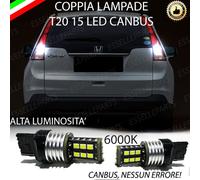 COPPIA LUCI RETROMARCIA 15 LED T20 W21W CANBUS HONDA CR-V IV 6000K NO ERROR