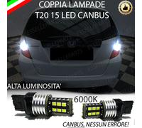 COPPIA LUCI RETROMARCIA 15 LED T20 W21W CANBUS HONDA JAZZ II 6000K NO ERROR