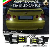 COPPIA LUCI RETROMARCIA 15 LED T20 W21W CANBUS LEXUS IS I NO ERROR
