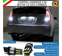 COPPIA LUCI RETROMARCIA 15 LED T20 W21W CANBUS PER TOYOTA PRIUS 3 III NO ERROR