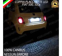 COPPIA LUCI TARGA 18 LED FIAT 500 500C CANBUS ABARTH 6000K NO ERRORE