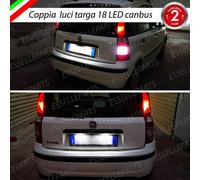 COPPIA LUCI TARGA 18 LED FIAT PANDA MK2 + PANDA 4X4 CANBUS 6000K NO ERRORE