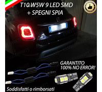 COPPIA LUCI TARGA 9 LED FIAT 500L 500 LT10 W5W + SPEGNI SPIA 100% No ERROR