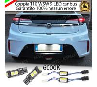 COPPIA LUCI TARGA 9 LED OPEL AMPERA T10 + SPEGNI SPIA 100% NO AVARIA LUCI
