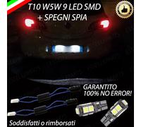 COPPIA LUCI TARGA 9 LED OPEL CORSA E T10 W5W + SPEGNI SPIA 100% NO ERROR