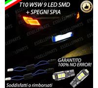COPPIA LUCI TARGA 9 LED OPEL INSIGNIA T10 W5W + SPEGNI SPIA 100% No ERROR